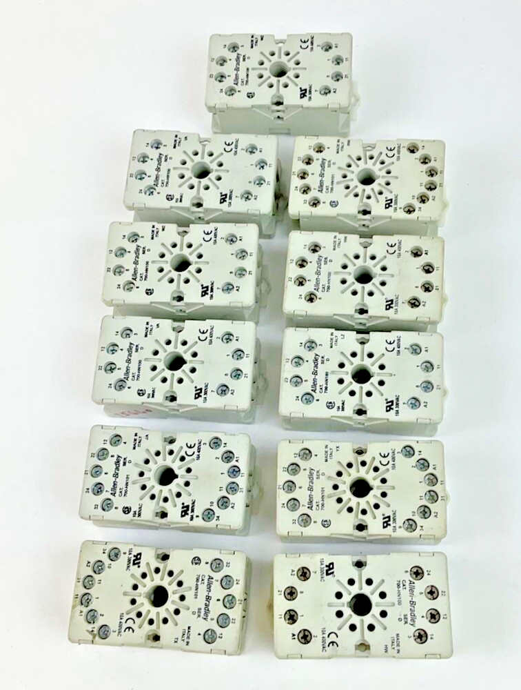 ALLEN BRADLEY 700-HN100 RELAY SOCKET SER.D 10A 300VAC***LOTOF11***