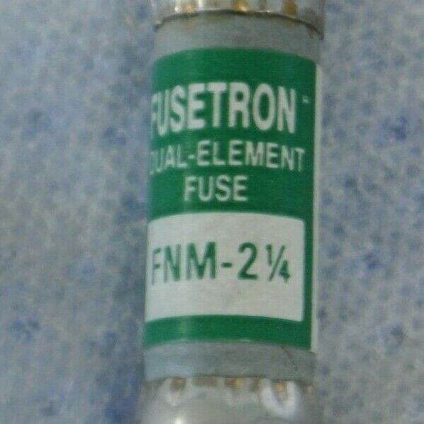 LOT of 10 / BUSS FNM-2-1/4 DUAL-ELEMENT FUSE / 2-1/4A / 250V / NEW SURPLUS