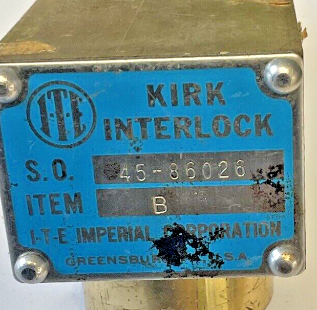 ITE KIRK INTERLOCK 45-36026 ITEM B  W/O KEY