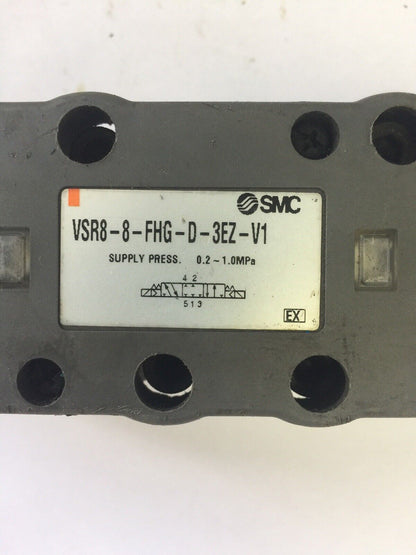 SMC VSR8-8-FHG-D-3EZ-V1 SOLENOID VALVE 24VDC SUPPLY PRESS. 0.2-1.0MPa