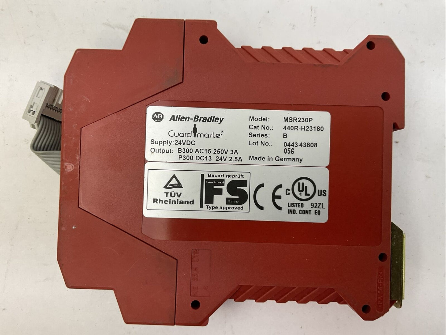 ALLEN BRADLEY 440R-H23180 MSR230P SER B GUARD MASTER SAFETY RELAY SUPPLY 24VDC