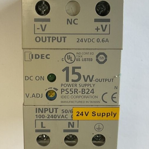 IDEC PS5R-B24 POWER SUPPLY 15W 24VDC 0.6A 240VAC 50/60HZ