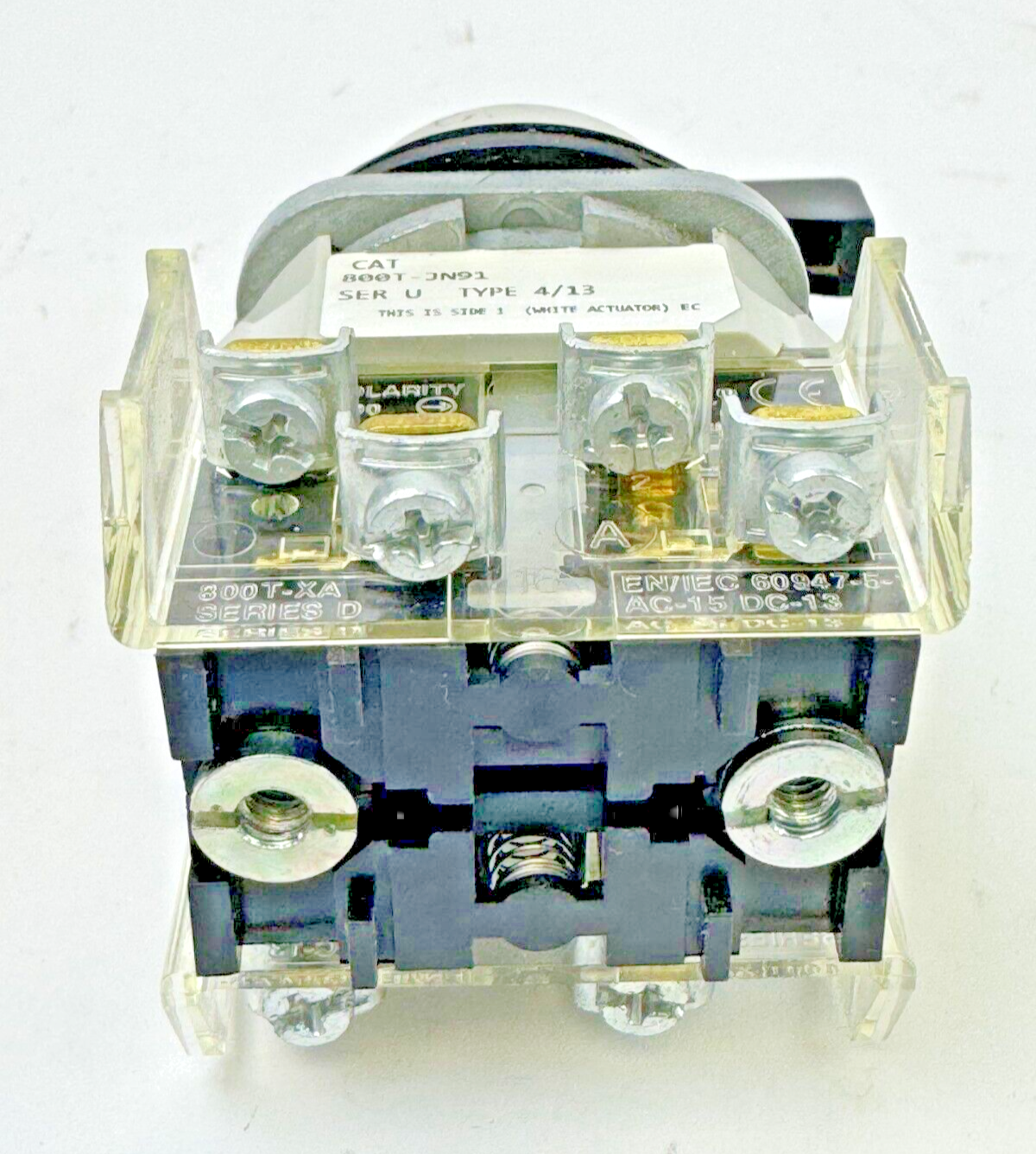 ALLEN-BRADLEY - 800T-JN91 SER. U - SELECTOR SWITCH W/ TWO 800T-XA SER. D BLOCKS
