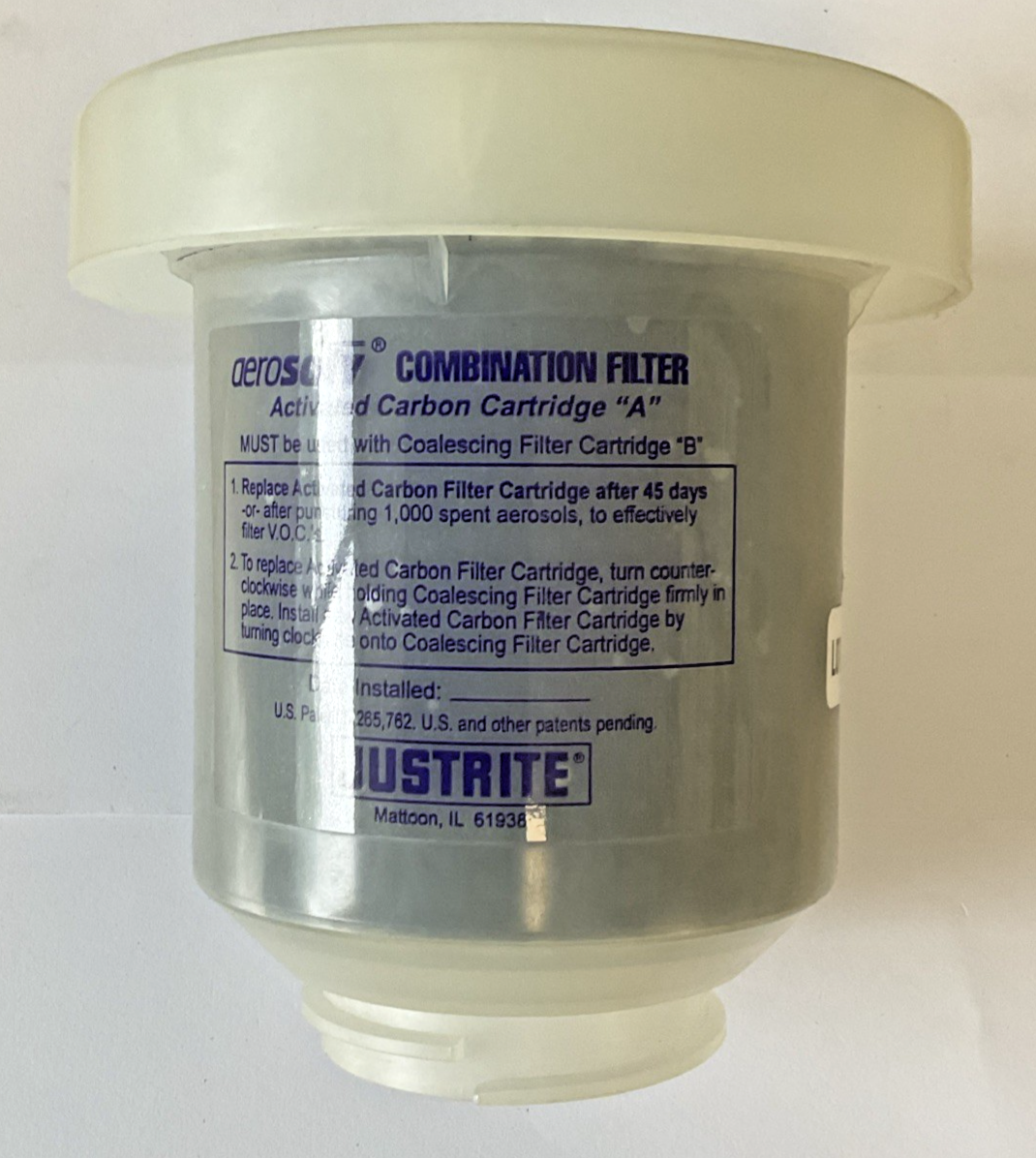 AEROSOLV COMBINATION FILTER DRUM VENT ACTIVATED CARBON CARTRIDGE A