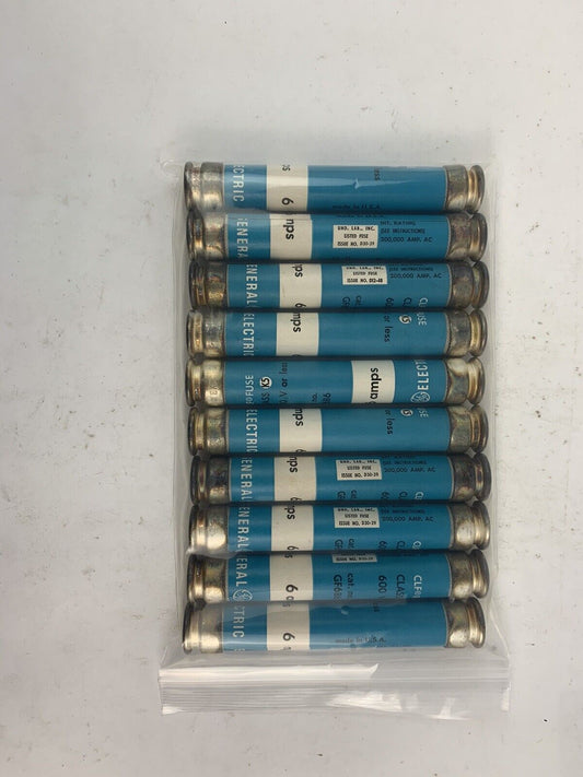 General Electric GF6B6 6A 600V Fuse "Lot of 10"