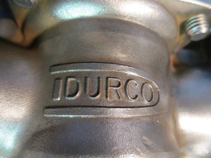 DURCO FIG G411 STAINLESS FLANGED END PLUG VALVE 1-1/2-150" on FLOWSERVE BRACKET