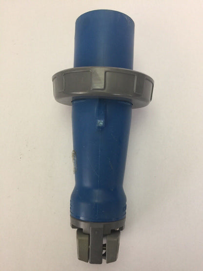 HUBBEL 363P6W PIN & SLEEVE WATERTIGHT PLUG 63A 220VAC 2 POLE 3 WIRE GROUNDING (3