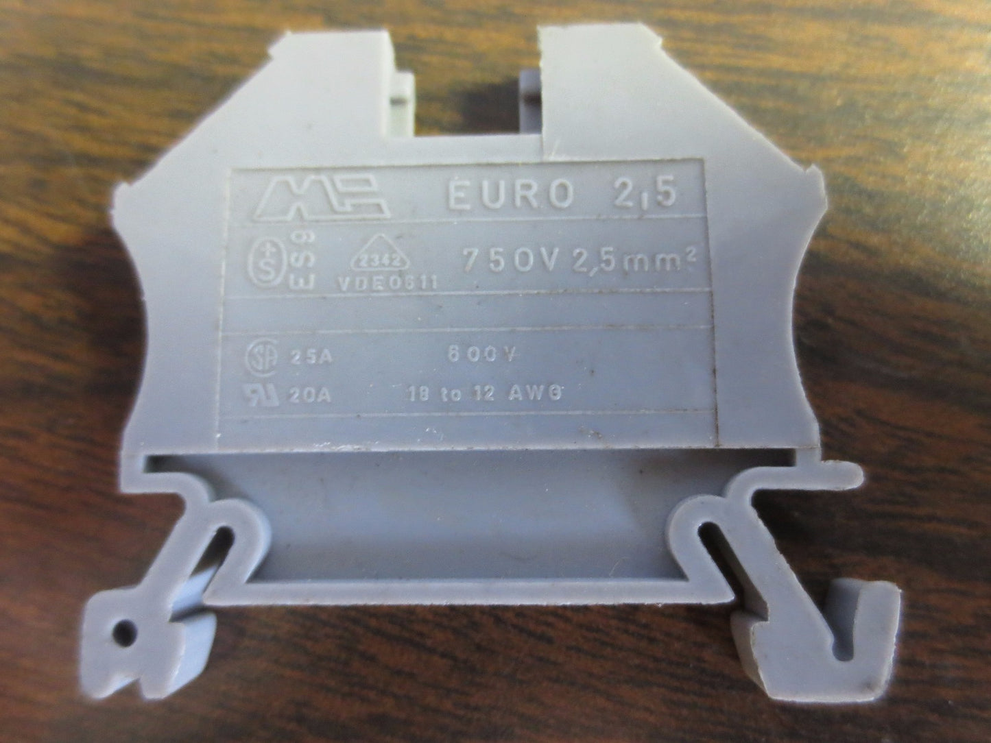 EURO 2.5 TERMINAL BLOCKS - GRAY - LOT of 5 - EURO 2,5 - MORSETTITALIA
