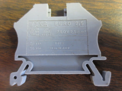 EURO 2.5 TERMINAL BLOCKS - GRAY - LOT of 5 - EURO 2,5 - MORSETTITALIA