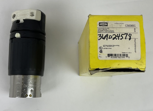 HUBBELL CS6365C LOCKING PLUG 50A 3POLE 4WIRE INSULGRIP