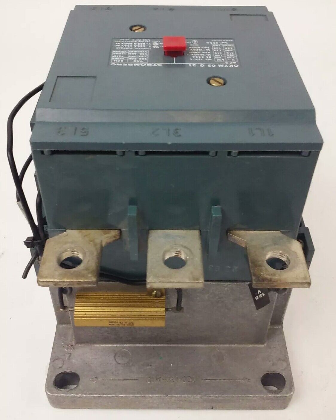 STROMBERG OKYM-05G21, CONTACTOR, 3PH, 600V, 200HP, 350A, 160KW, 125V COIL, USED