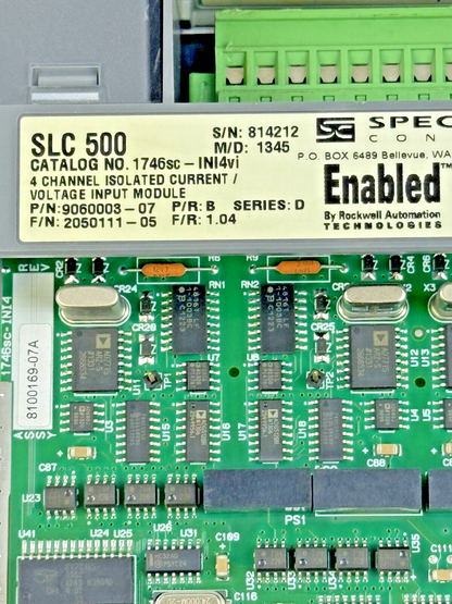 ALLEN-BRADLEY - 1746sc-INI4vi SER. D F/R: 1.04 - SLC 500 4 CHANNEL INPUT MODULE