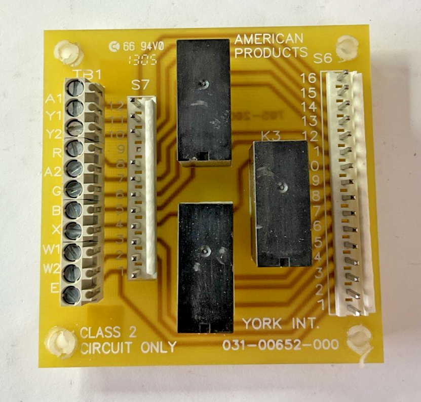YORK 031-00652-000 CONTROL BOARD CLASS2