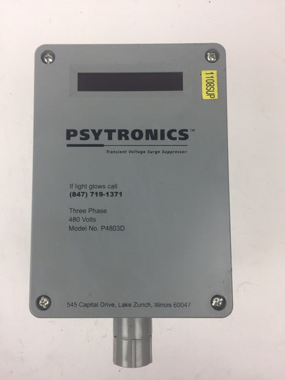 PSYTRONICS TRANSIENT VOLTAGE SURGE SUPRESSOR P4803D 3PH 480VOLT