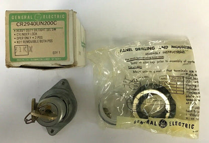 GENERAL ELECTRIC CR2940UN200C  OILTIGHT SEL.SWITCH CYLINDER LOCK KEYED