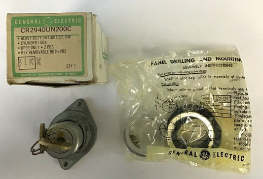 GENERAL ELECTRIC CR2940UN200C  OILTIGHT SEL.SWITCH CYLINDER LOCK KEYED