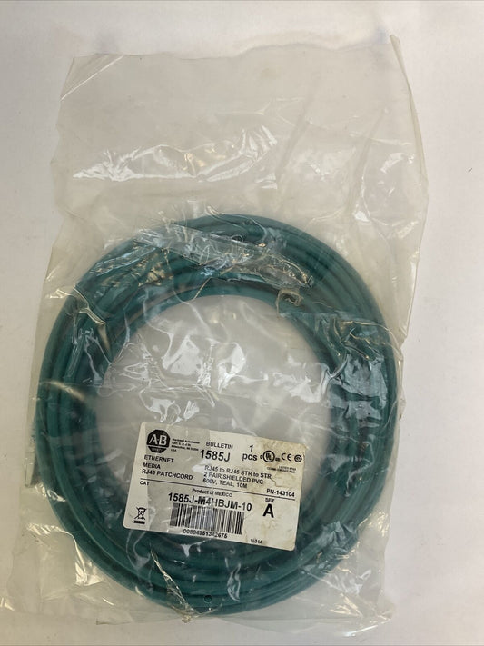 ALLEN BRADLEY 1585J-M4HBJM-10 SER A ETHERNET MEDIA RJ45 PATCHCORD