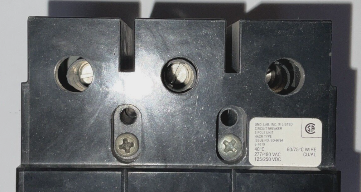 WESTINGHOUSE GHC3060 CIRCUIT BREAKER 480VAC 250VDC 60A 3POLE