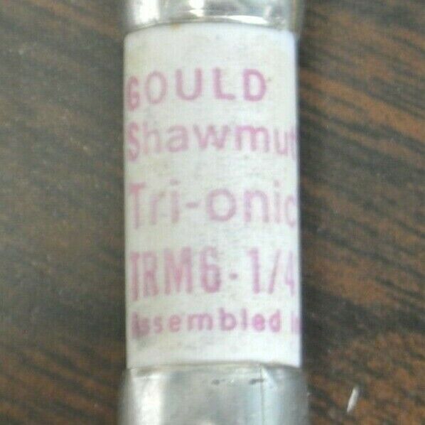 LOT of 4 / GOULD-SHAWMUT TRM6-1/4 TIME-DELAY FUSE / 6-1/4A / 250V / NEW SURPLUS