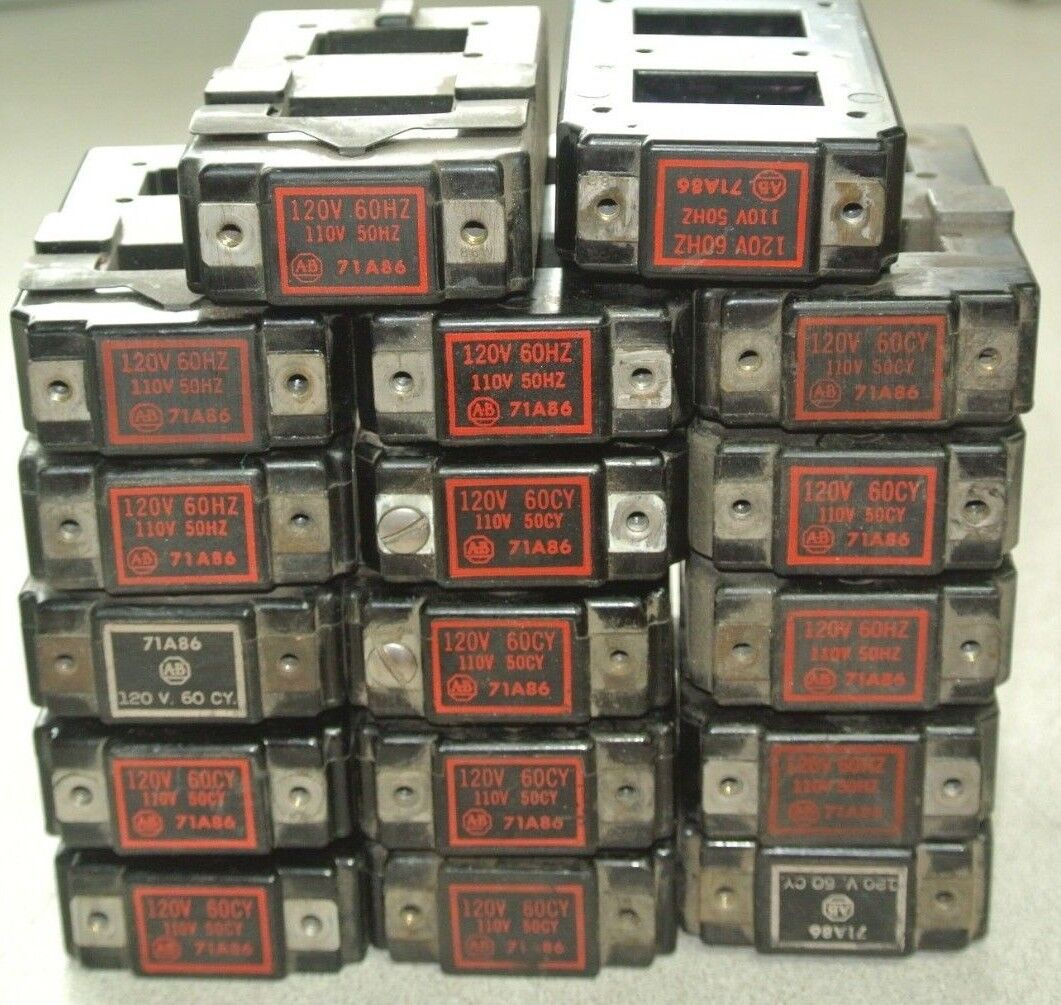 ALLEN-BRADLEY 71A86 COIL - SIZE 1 - 120V, 60Hz / 110V, 50Hz - LOT of 17