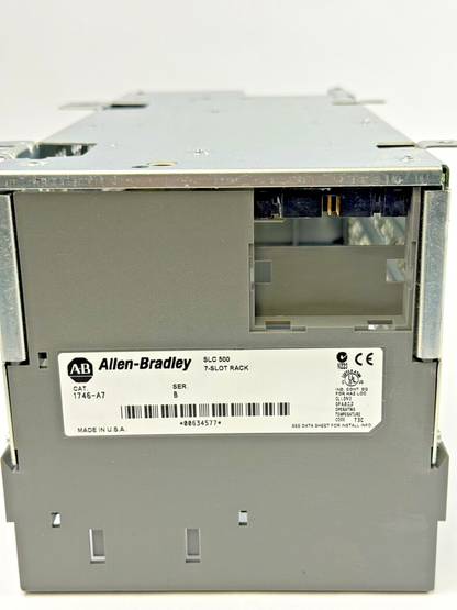 ALLEN BRADLEY - 1746-P2 SER. C -POWER SUPPLY W/ 7 SLOT RACK 1746-A7 SER. B