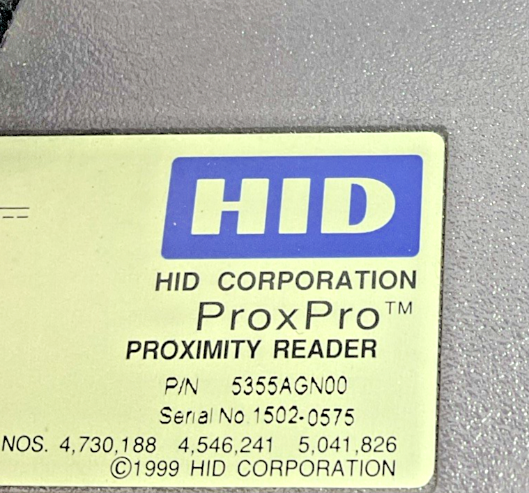 HID 5355AGN00 WALL SWITCH PROXIMITY READER 10-28.5VDC/ 155MA PROXPRO
