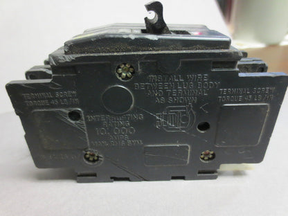 SQUARE D QOU CIRCUIT BREAKER - 15A, 2-POLE 10kA - HACR-type - 120/240VAC