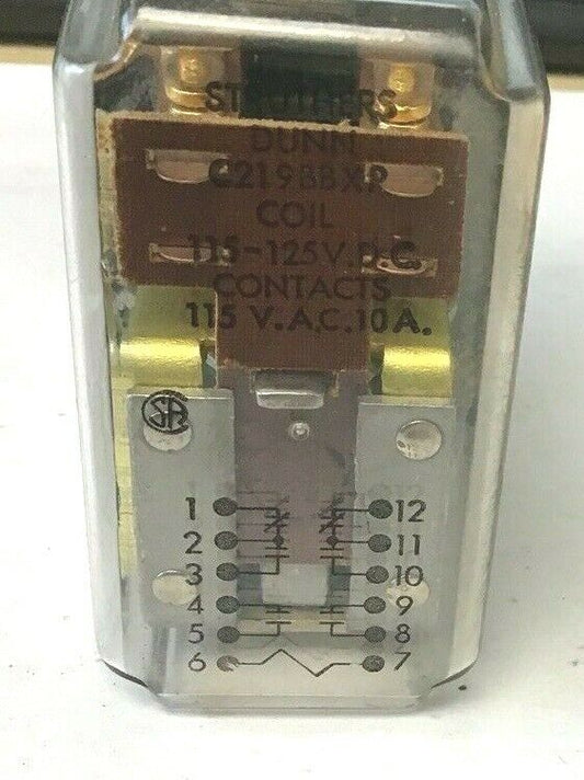 STRUTHERS DUNN 219BBX-P RELAY 115-125VDC 115VAC 10A