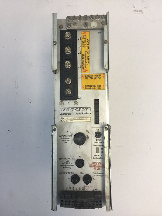 INDRAMAT TVM 1.2-50-220/380-W1-220/380 POWER SUPPLY AC POWER INPUT 3 X 220 VAC