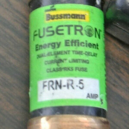 LOT of 5 / BUSSMANN / FRN-R-5 FUSES / 250V / 5A / NEW SURPLUS