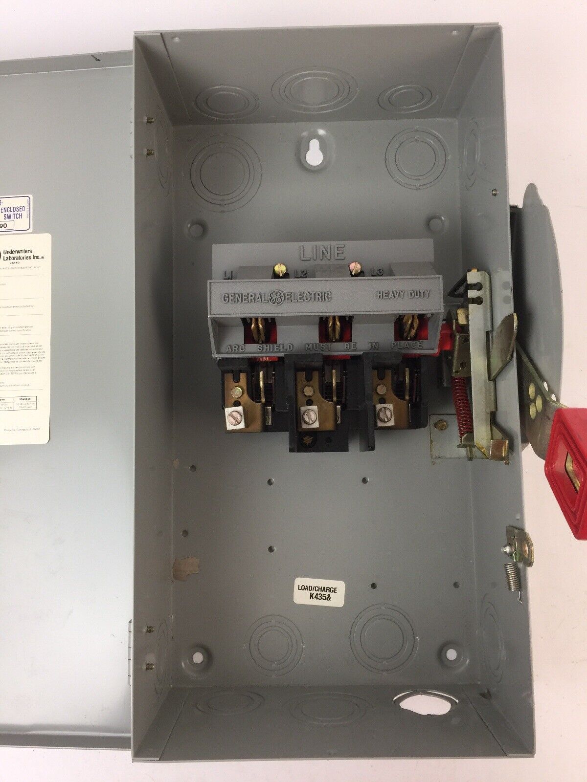 GE THN3362 SAFETY SWITCH 60AMP 600VAC 250VDC 3 PHASE 60 HP TYPE 1 INDOOR MOD 10