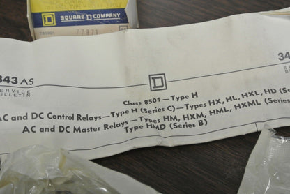 SQUARE D 9998 RA-3 CONTACT KIT / 3-POLE / SER A / for 8501 TYPE H RELAY / NEW
