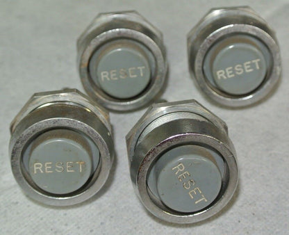 LOT of 4 "RESET" PUSH BUTTONS - BRAND NAME UNKNOWN