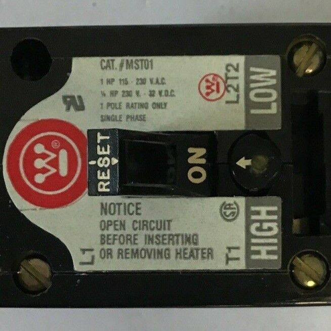 WESTINGHOUSE MST01AH MOTOR STARTER 1POLE SWITCH ENCLOSURE