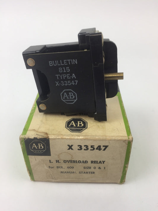 ALLEN BRADLEY X33547 OVERLOAD RELAY