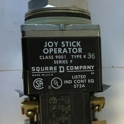SQUARE D  9001 TYPE K36 JOY STICK OPERATOR SER.F W/ 9001 KA-1 SER.F CONT.BLK