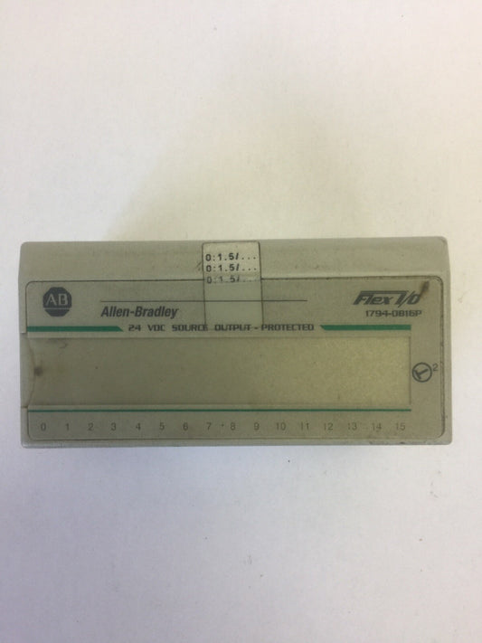 ALLEN BRADLEY 1794-OB16P 24VDC SOURCE OUTPUT MODULE SER A REV C01 F/W REV BLANK