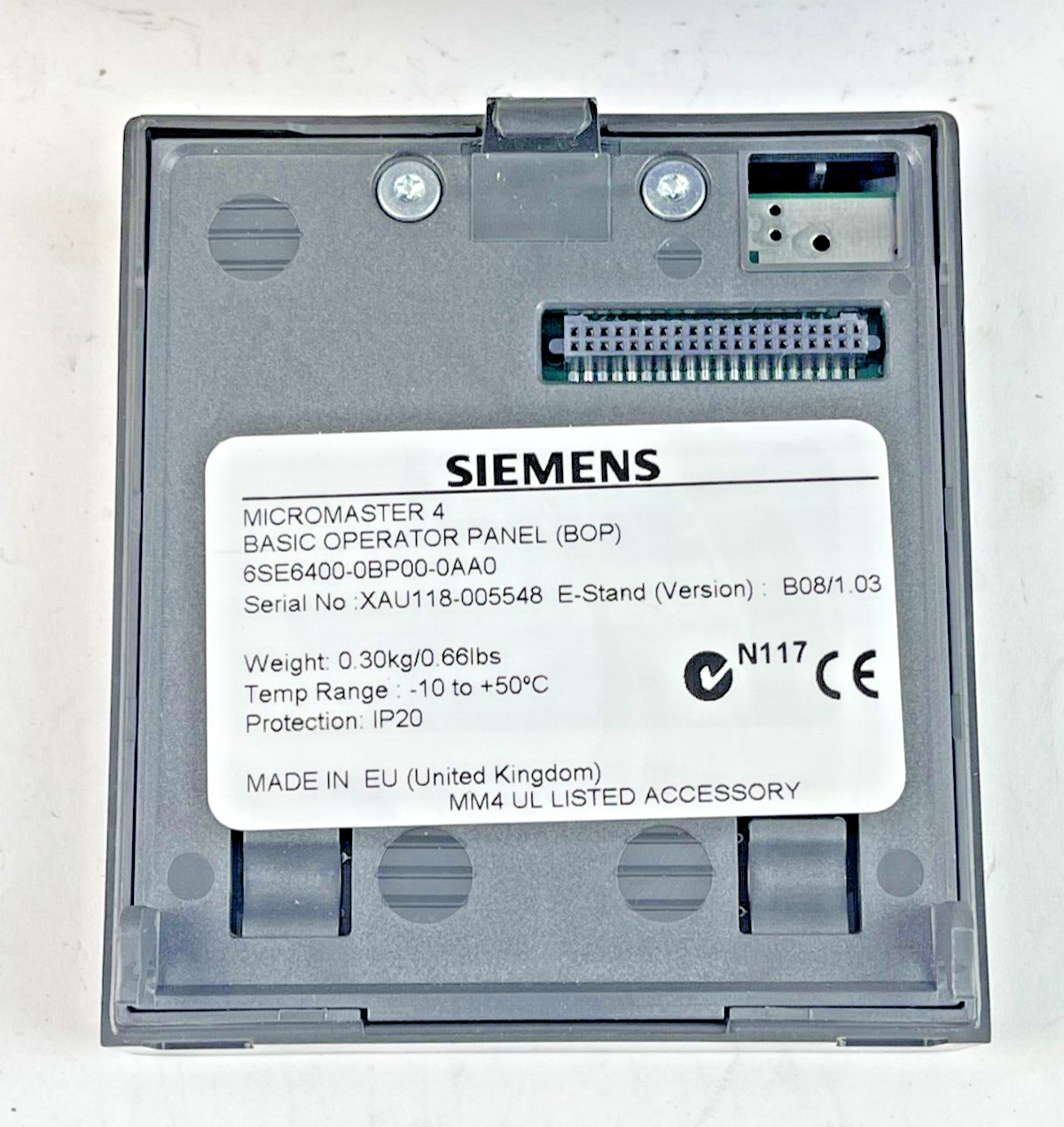 SIEMENS - 6SE6440-2UD27-5CA1 - MICROMASTER 440 DRIVE - 10HP/19A/480VAC/3PH/63Hz