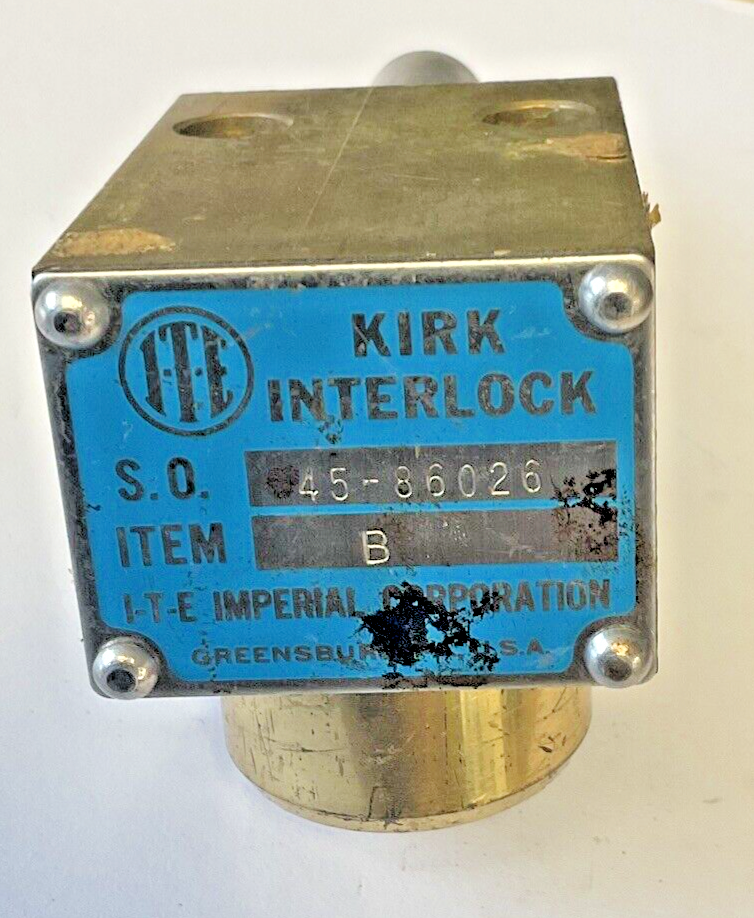 ITE KIRK INTERLOCK 45-36026 ITEM B  W/O KEY