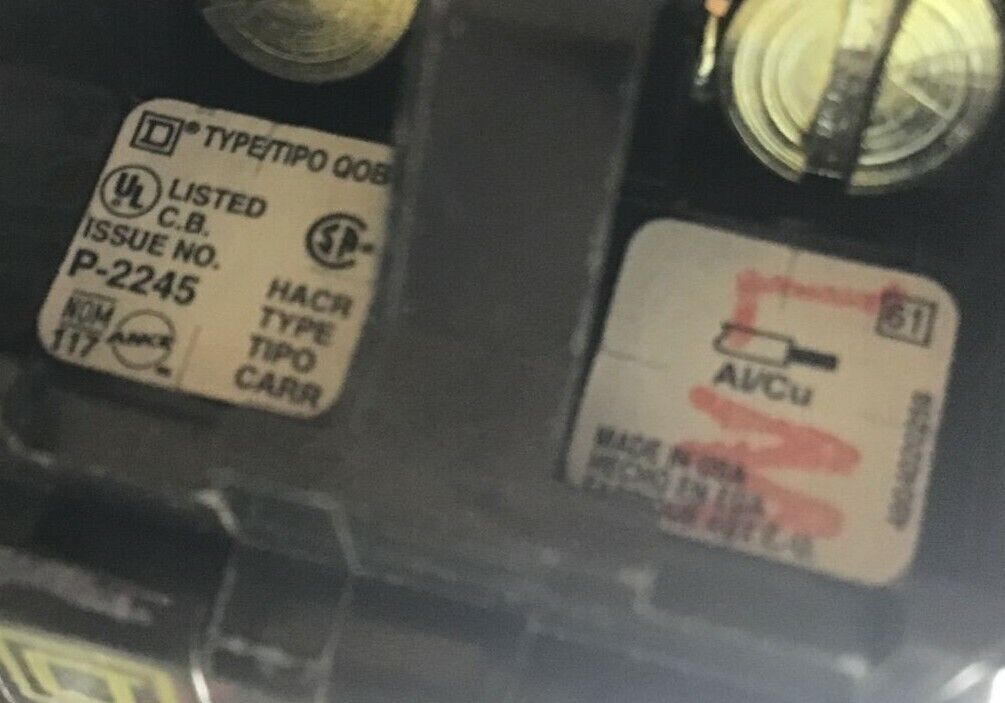 SQUARE D QOB230 CIRCUIT BREAKER 120/240VAC 10KA