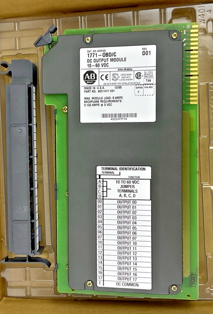 ALLEN BRADLEY 1771-OBD OUTPUT MODULE 10-60VDC REV.D01 SER.C