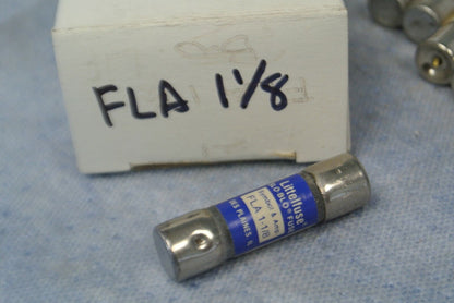 LOT of 20 / LITTELFUSE FLA1-1/8 FUSE 1-1/8A / 125V / NEW SURPLUS / FLA-1-1/8