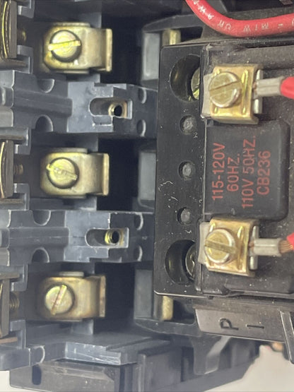 ALLEN BRADLEY 505-BOD-A2E REVERSING STARTER SER C 27A 600VAC 10HP COIL 115-120V