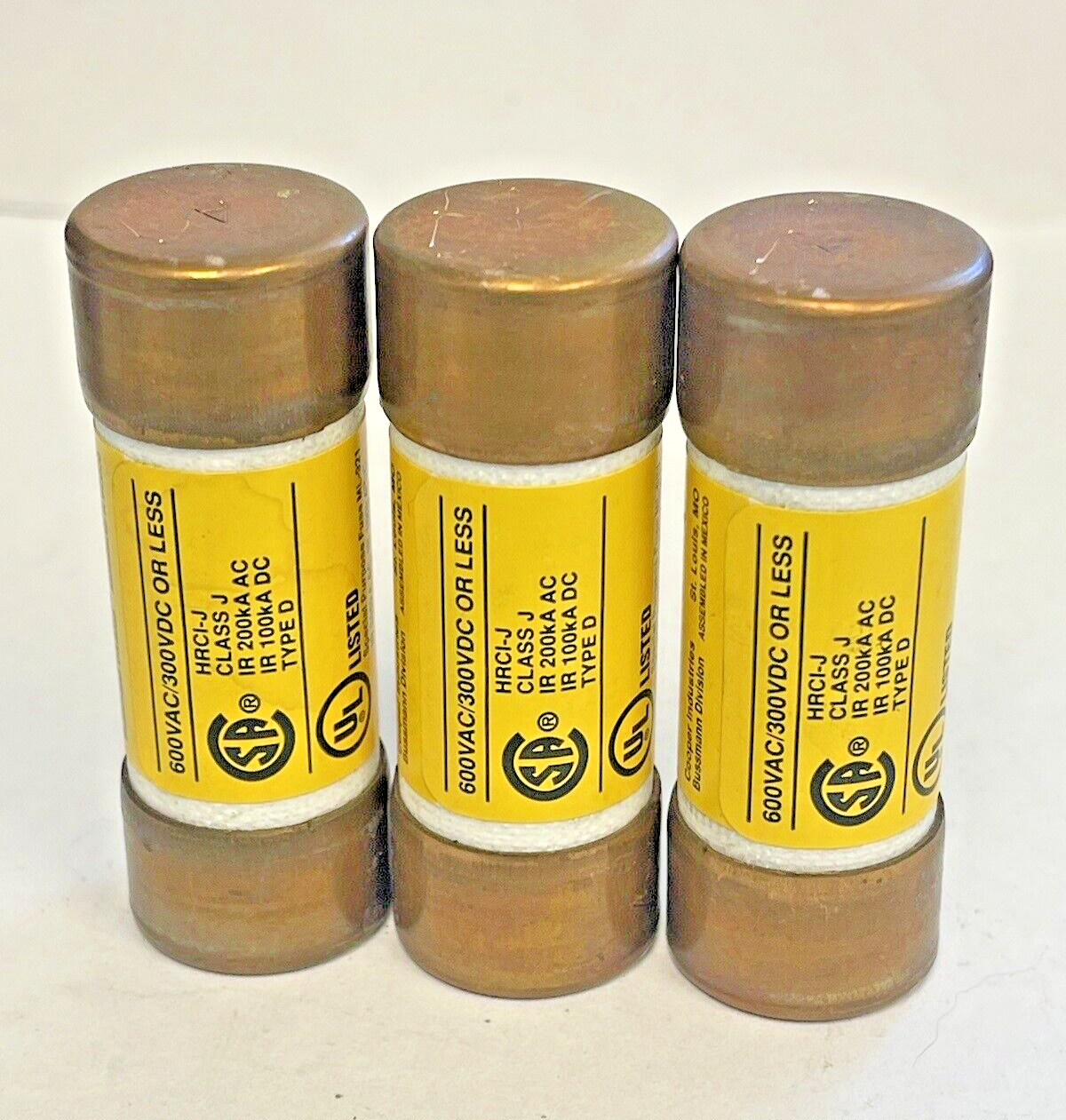 BUSS *LOT OF 3* - LPJ-30SP LOW-PEAK DUALELEMENT TIME-DELAY FUSE 30A 600VAC