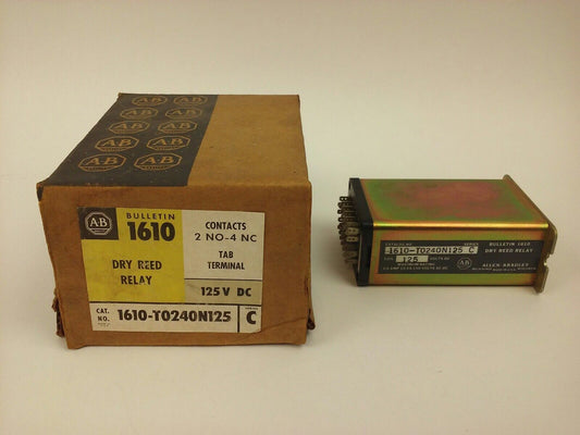 ALLEN BRADLEY, 1610-T0240N125, SER. C, DRY REED RELAY, 125VDC, 1A, 15VA, NEW