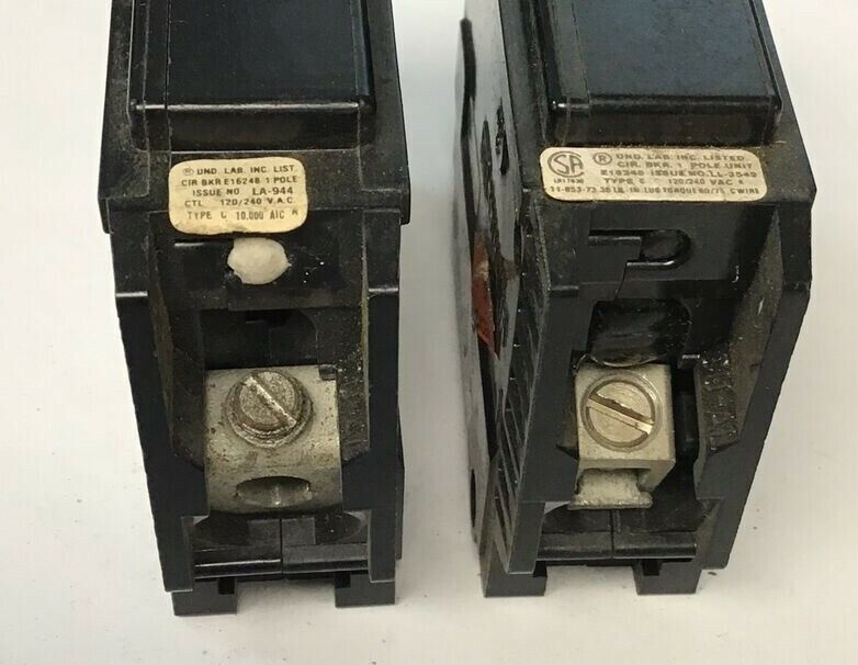 SYLVANIA C130 CIRCUIT BREAKER 120/240VAC TYPE C 1POLE ***LOTOF2***