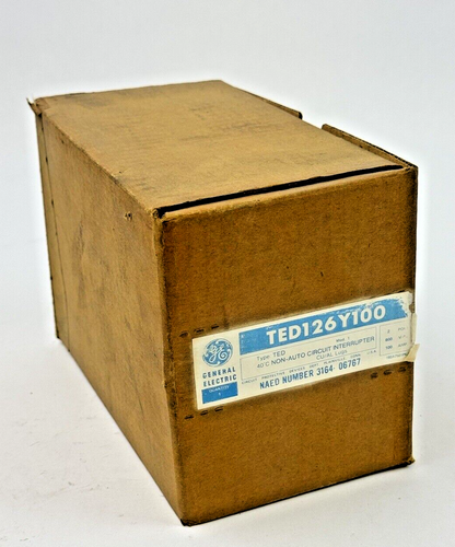 GE - TED126Y100 - MOLDED CIRCUIT BREAKER - 100 A, 600 VAC, 2 POLE - NEW