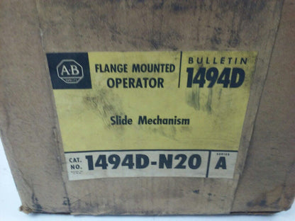 ALLEN BRADLEY 1494D-N20 SER. A FLANGE MOUNTED OPERATOR, SLIDE MECHANISM, 1494D