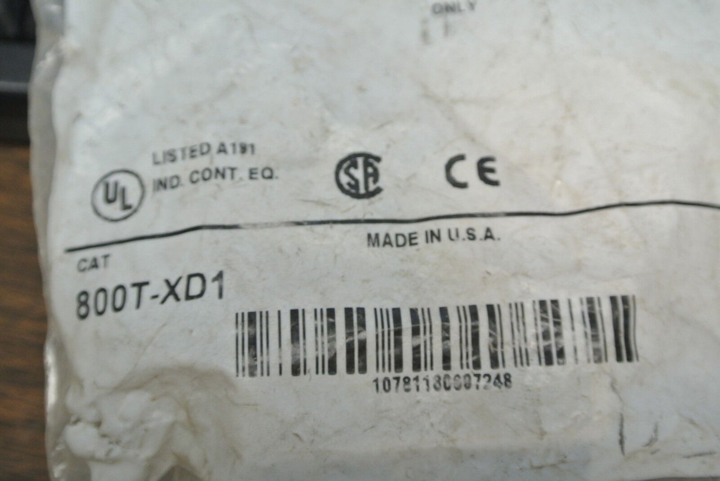 ALLEN-BRADLEY 800T-XD1 / SHALLOW BLOCK CONTACT BLOCK / NEW SURPLUS