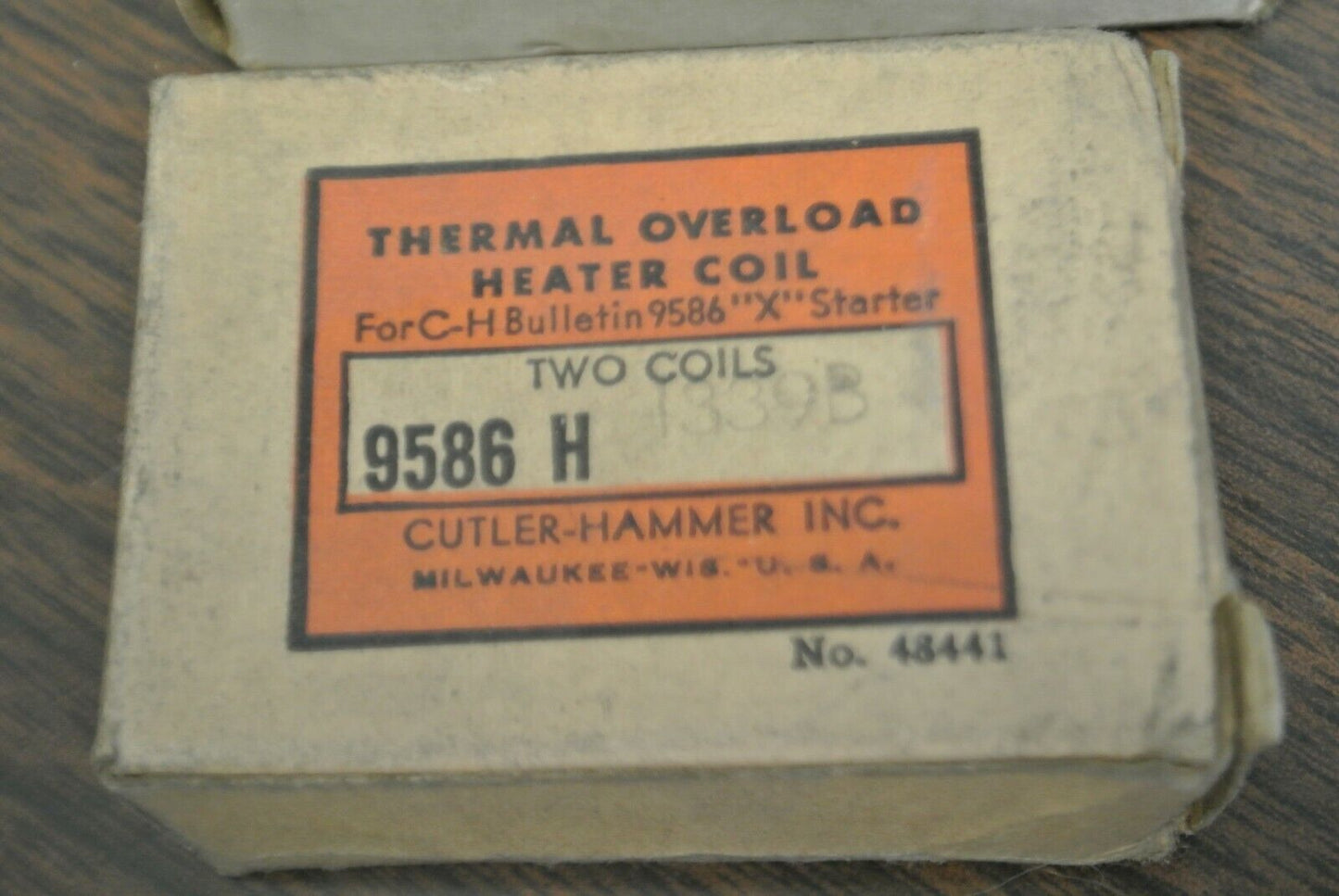 BOX of 2 / CUTLER-HAMMER 9586 H1339B THERMAL OVERLOAD HEATER COIL / NEW SURPLUS